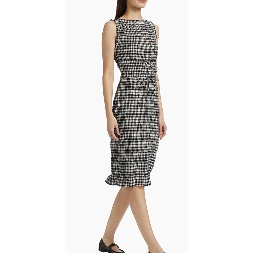 DOEN ROSELLA DRESS
IN NOIR GRETA GINGHAM Size M - Picture 6 of 16